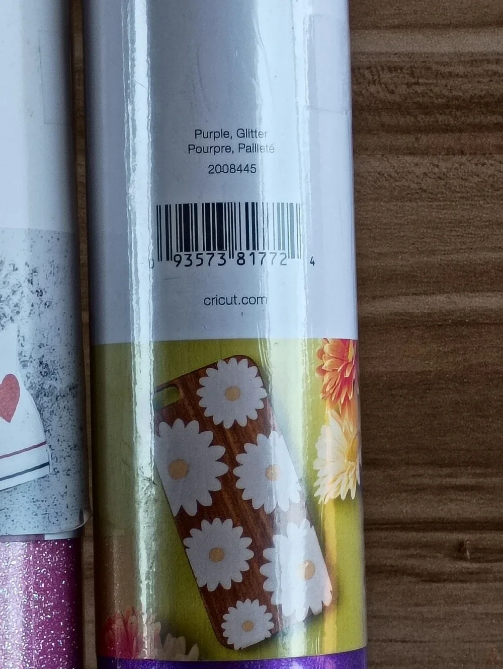 Cricut Glitter Adhesive Vinyl Rolls - Pink & Purple